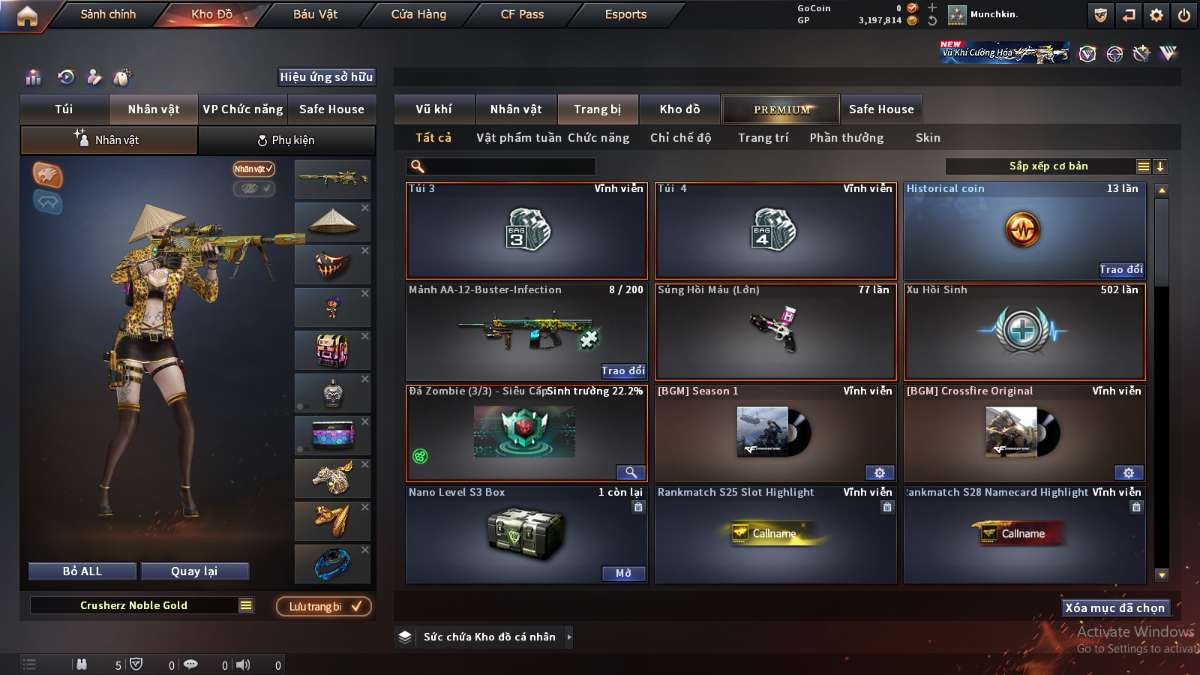 shop acc cf uy tin gia re